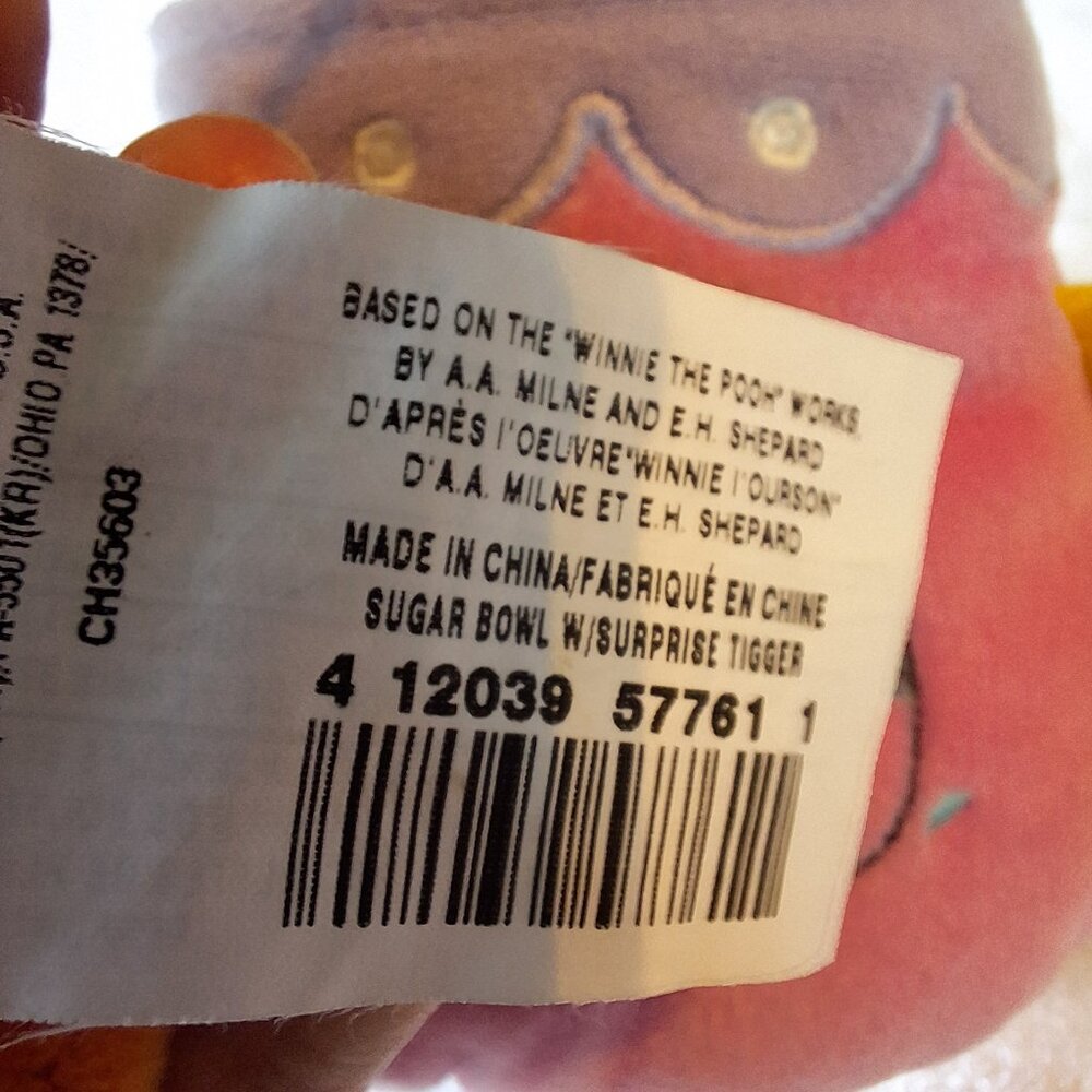 Disney Winnie The Pooh Sugar Bowl With Surprise Tigger Plush‎ Easter Spring - Picture 4 of 12
